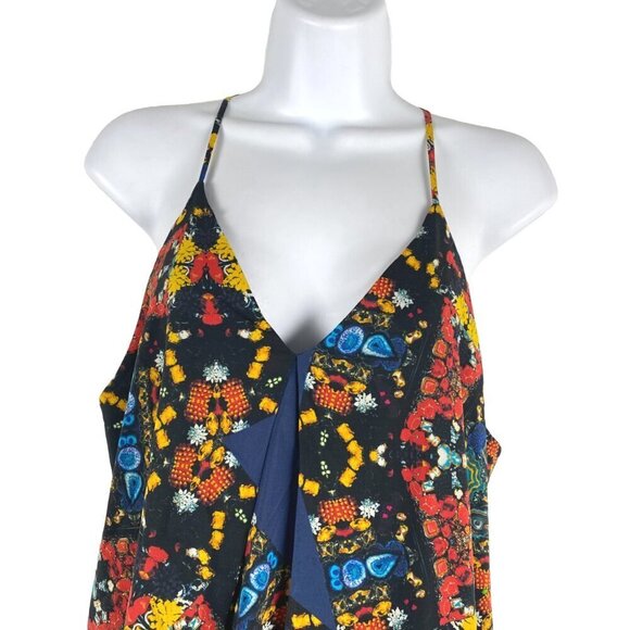 Alice + Olivia Kaleidoscope Mini Dress Small Silk Blend Printed Y2K DR-1445   De - Picture 3 of 9